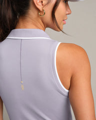 Course to Court Sleeveless Zip Polo