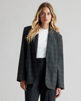 Double Bonded Printed Oversized Blazer