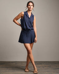 Mirage Sleeveless Notch Collar Blouse