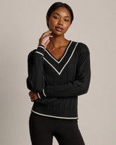 Varsity Cable Knit Sweater