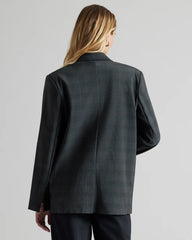 Double Bonded Printed Oversized Blazer
