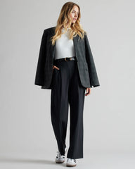 Double Bonded Printed Oversized Blazer