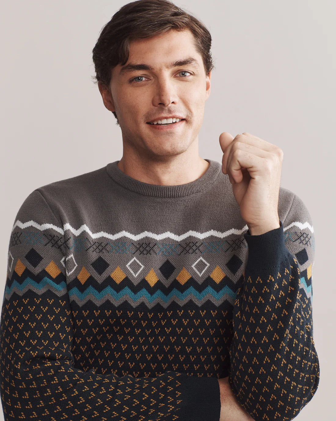 Fair Isle Crew Neck Sweater