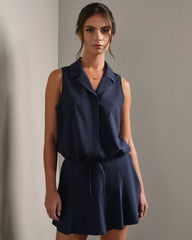 Mirage Sleeveless Notch Collar Blouse