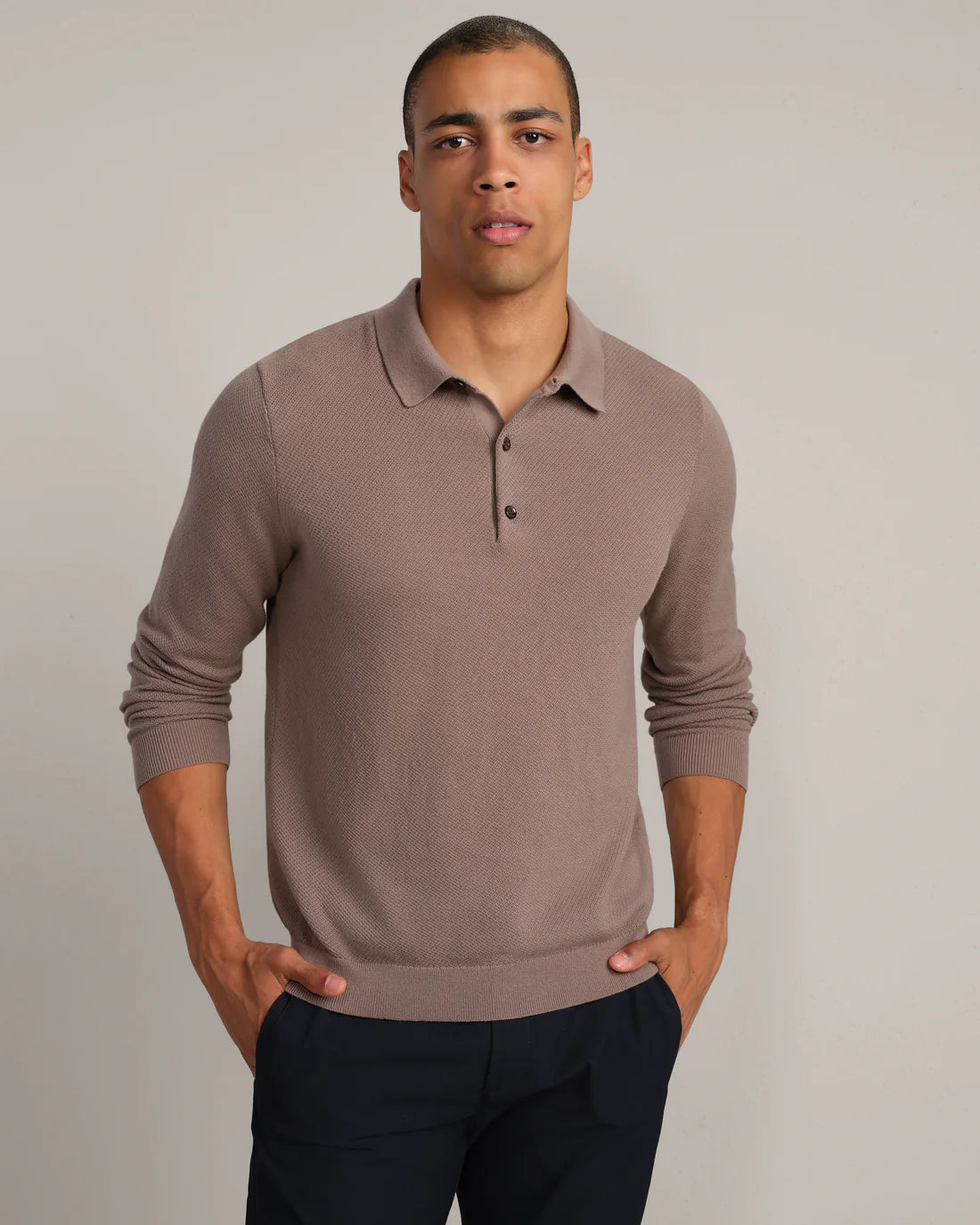 Resolve Pique Long Sleeve Sweater Polo